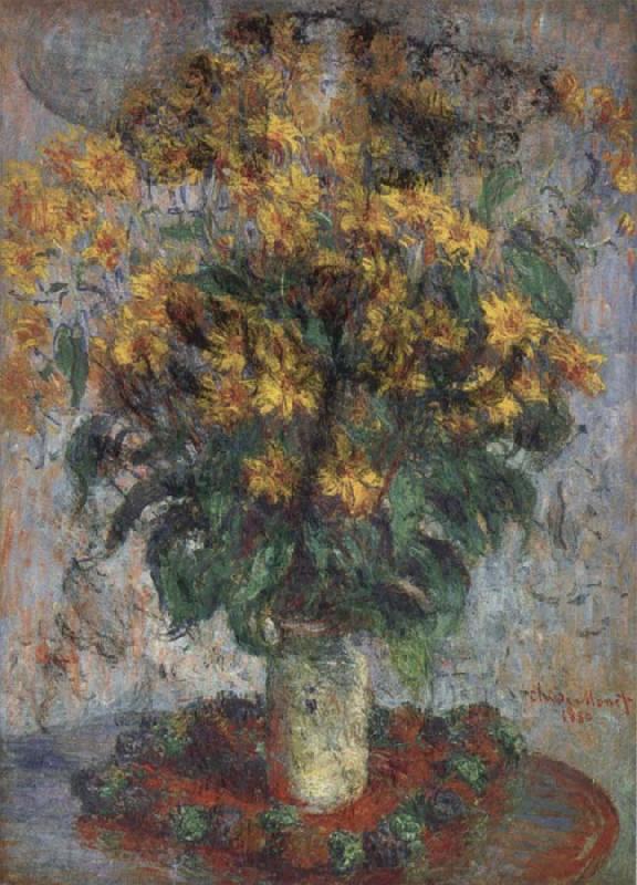 Claude Monet Jerusalem Artichoke Flowers Spain oil painting art